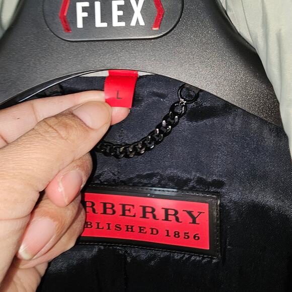 Burberry Vintage Nylon Parka Gray  Jacket  Size Large - Picture 3 of 10